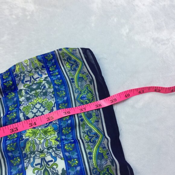 London Times Blouson Dress Size 12 Womans Blue Paisley Halter Neck Sleeveless - Picture 13 of 13